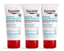 Eucerin Advanced Repair Hand Cream 2.7oz Pack of 3 Unscented Moisturizer