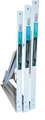 3 PACK - Everbilt 18in x 16in Heavy Duty Shelf Bracket White - 600lb Load Limit