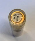 1955 S Lincoln Wheat Cent roll -GEM BU RED. Sealed, Never Opened