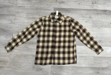 Rhythm Long Sleeve Plaid Button Up Shirt Men Size XL NEW