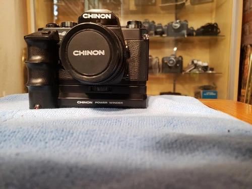 Chinon CE-4S Black Body with 50mm Chinon MC lens /Auto winder