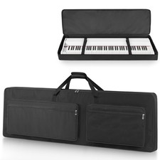 88 Key Keyboard Case 53.9''x7.1''x14.6'', Portable Padded Piano Bag Keyboard Gig