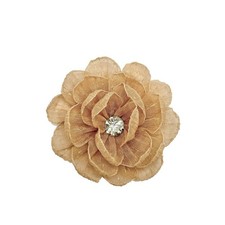 7cm Flanged Fabric Flower Brooch Pin for Women Girls Cute Handmade Rhinestone...