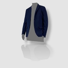 Alfani Men's Blue Solid Regular-Fit Two-Button Notch-Lapel Suit Jacket Size M
