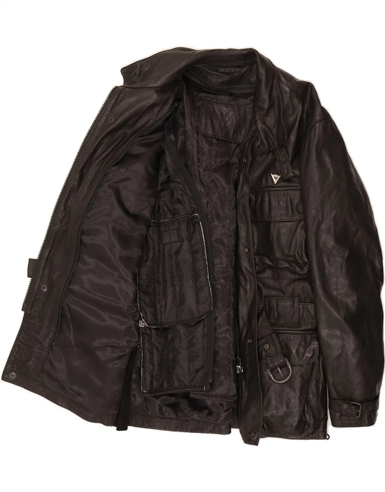 DAINESE Mens Leather Jacket IT 48 Medium Black Leather AM04 - Image 4 of 4