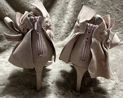 NEW Jeffrey Campbell Manguito Pink Suede Frill Back Zip Heel Sandal Shoe Women 6 - 第 15/21 張圖片