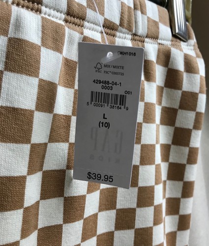 Gap Kids Large (10) Girls Checked Pants NEW - Picture 2 of 6