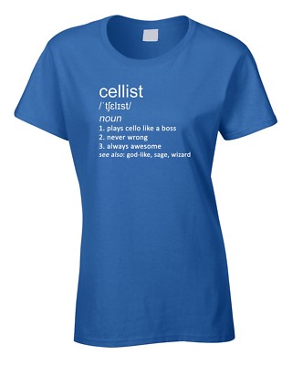 Cellist Women's Ladies T-Shirt Funny 