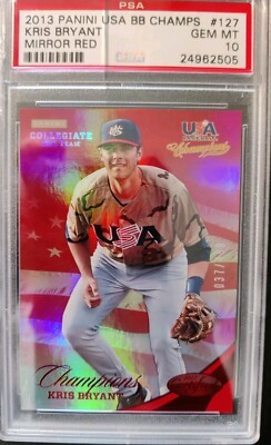 その他 2013 Panini EEE Kris Bryant auto 2013 Panini USA Baseball Champions 127 Kris Bryant RC Red Blue PSA