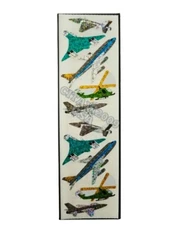 HAMBLY STUDIOS PRISMATIC STICKERS AIRPLANES HELICOPTER JET AIRCRAFT RARE RETIRED