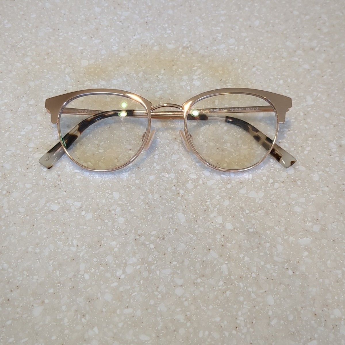 Warby Parker Eyeglasses Blair 2233 Rose Gold Round Metal 49  display picture 1