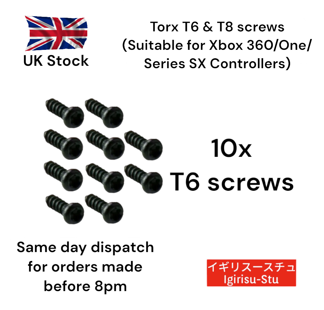 T8 Torx Screw Set For Xbox One Elite Series 2 Controller - LT RT Bolts Replacement Parts