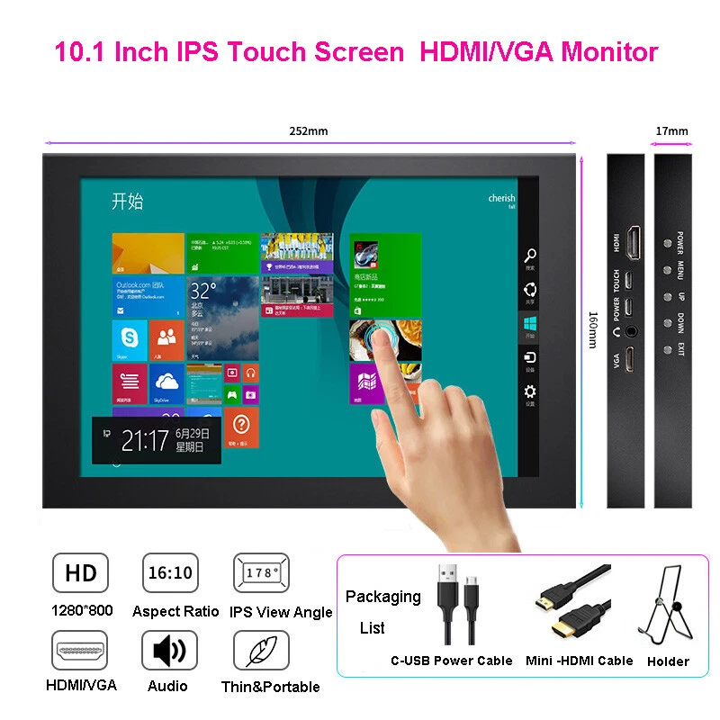 Portable 10.1" Game Monitor IPS USB HDMI 1080P Second Screen for PC Laptop PS4 - Image 3 of 4