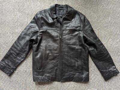 ジャケット・アウター banana republic cowhide leather jacket BANANA REPUBLIC leather jacket XL black cowhide MOTORCYCLE biker
