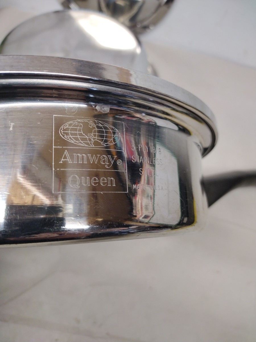 Amway Queen Cookware Multi Ply 18 8 Stainless Steel 8.5