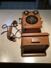 Vtg Thomas Collector  s Edition 1927 Wooden Wall Telephone Model PP-9 Orig Owner
