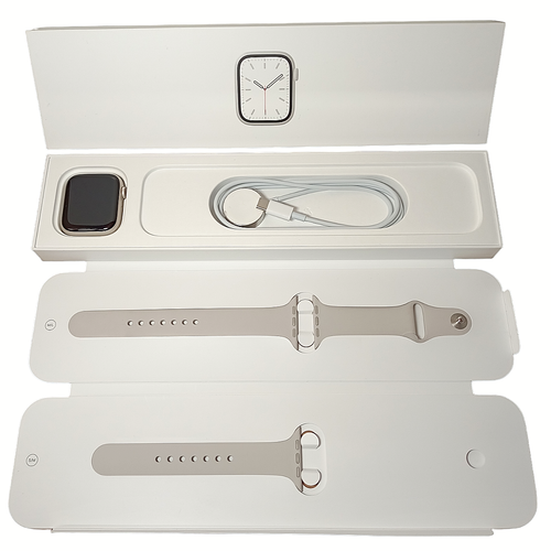 apple watch series 7 45mm A2478 Starlight - Bild 2 von 8
