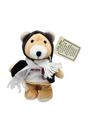 Vintage Top Gun Fly Boy Teddy Bear Plush 7'' Maverick Danger Zone Norcross w/TAGS