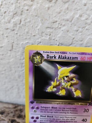 Dark Alakazam 18/82 1st Edition Team Rocket Non-Holo Pokemon Card