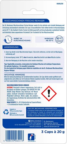 Dr. Beckmann Waschmaschinen Frische-Reiniger Maschinenreiniger 3 x 20 g - Bild 3 von 7