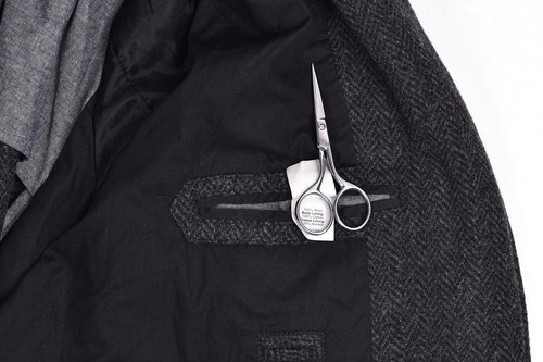 J Crew Blazer Mens Black Tweed Cotton Lined Herringbone Unconstructed 44L - Picture 6 of 14