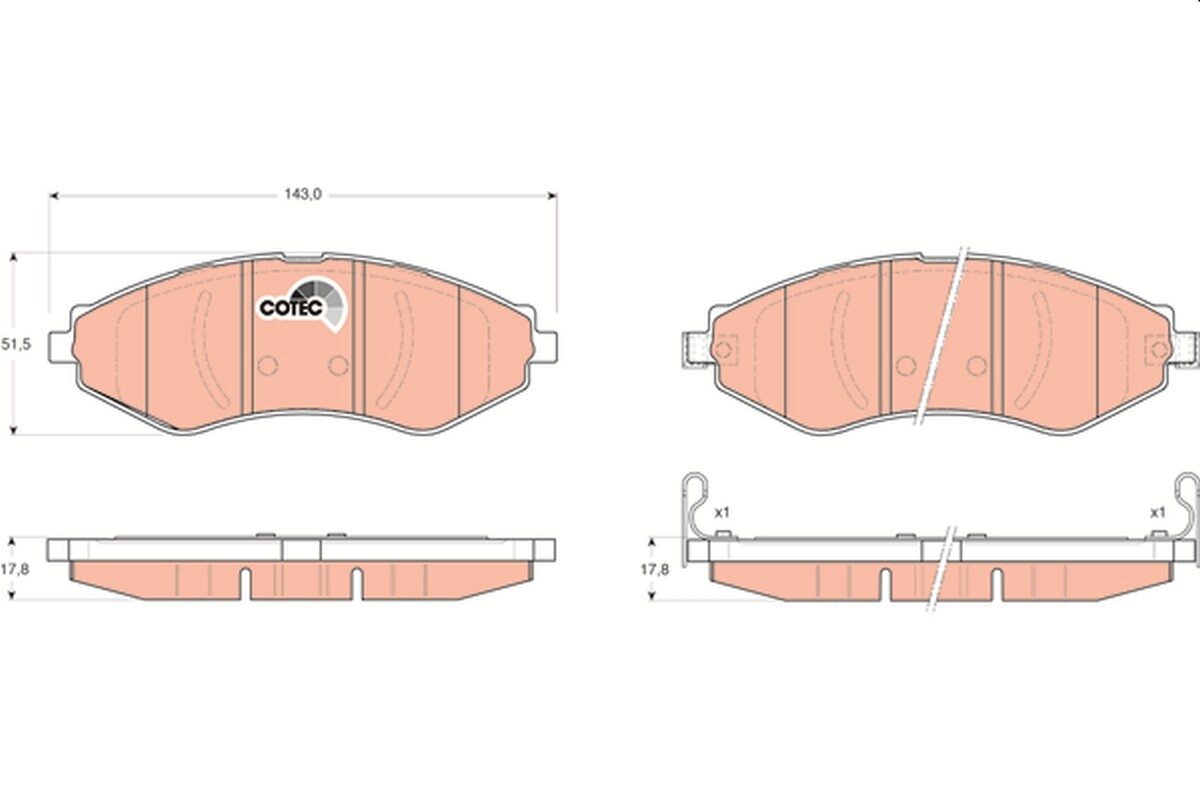 GDB3347 TRW Brake Pad Set, disc brake for BAOJUN (SGMW),BUICK,BUICK (SGM),CHEVRO