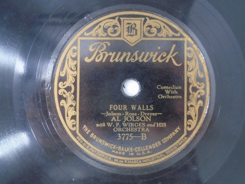Al Jolson Golden Gate four walls Brunswick 3775 EE- - Imagen 2 de 2