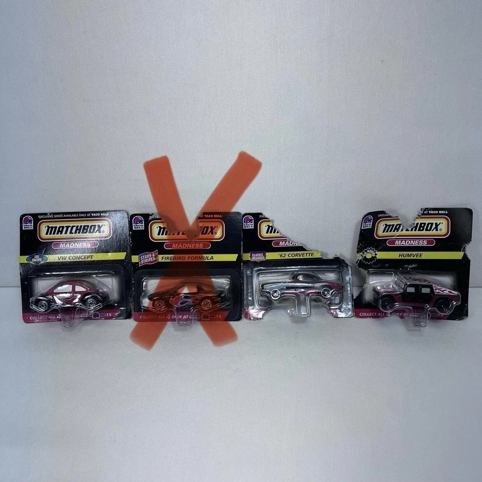 Vintage Matchbox Model Cars Lot of 8 Exclusive Taco Bell Series Cosmetic Damage - Image 3 of 4