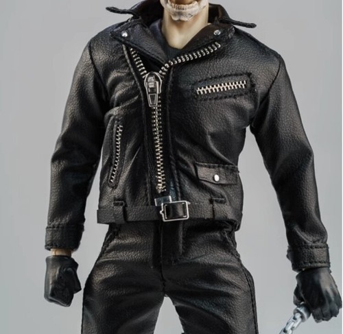 1/12 Scale Male Biker Jacket Leather Suit Model Fits 6" Romankey Action Figure - Picture 9 of 11