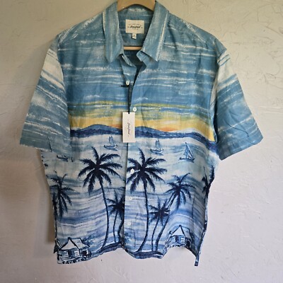 Redhead Mens 2XL NWT Hawaiian Resort Wear Cotton Shirt Tropical