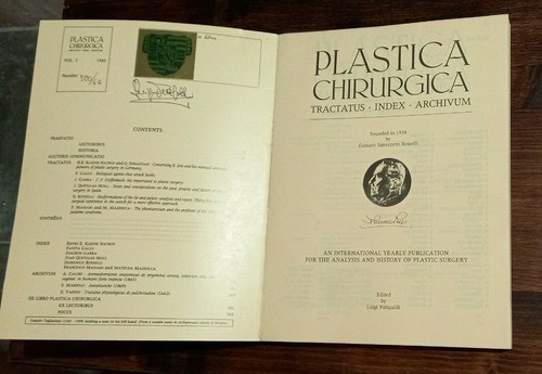 Plastica Chirurgica - Tractatus Index Archivum - 1983 - Vol. 1 - Ristampa 1987 - Imagen 2 de 6