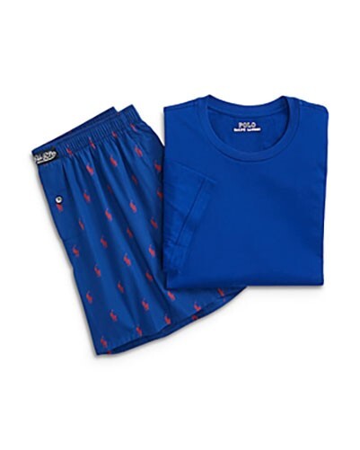 Хлопковая футболка Polo Ralph Lauren с круглым вырезом и боксеры с принтом Подарочный набор Большого размера
