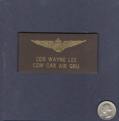 Cdr Wayne Lee Cag Brücken Von Toko-Ri US Marine Geschwader Film Name Tag Patch