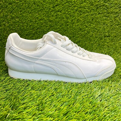 Puma Roma Basic Mens Size 10 White Athletic Leather Lifestyle