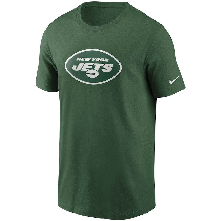 Молодежная футболка Nike с основным логотипом New York Jets, зеленая, L