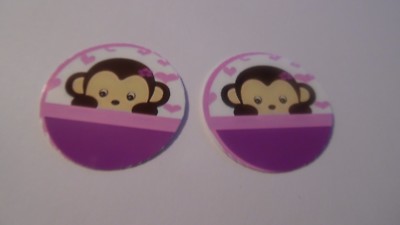 Pre Cut One Inch Bottle Cap Images CUTE MONKEY Free Shipping