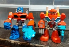 Imaginext Playskool figure Transformer Rescue Bots Heatwave & Optimus
