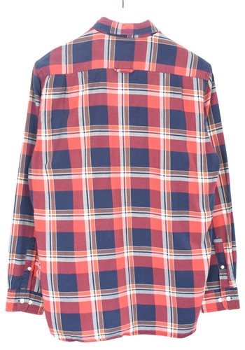 Gant Maine Twill Fitted Shirt Men's Large Leisure Checked Buttons - Picture 2 of 8