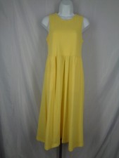 Draper James RSVP Yellow Textured Knit Sleeveless Midi Dress Size Small