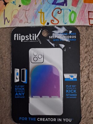 Flipstik Defy Gravity Cell Phone Stick & Stand Hands Free Stand - Purple / Blue