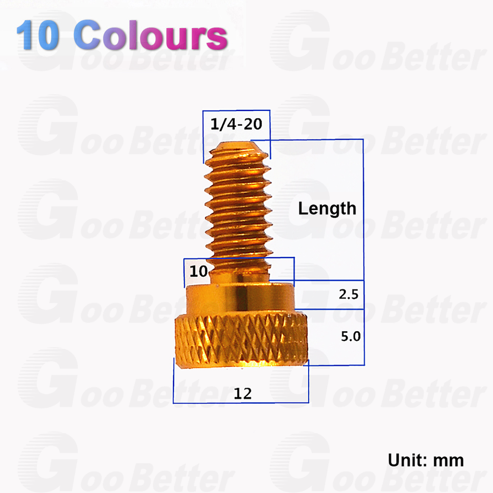 M6 Knurled Head Screw Color Aluminum Alloy Hand Handle Screw Hand Tight Stainless Steel Screw