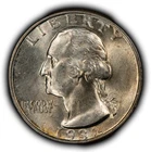 1932 25c Silver Washington Quarter - Original Toning - BU - SKU-Z6820