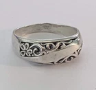 Vintage ring sterling silver 925 Size 11.5 Weight 4.37 g. Ukrainian jewelry.