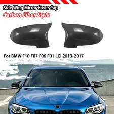 2x F�r BMW F10 F07 F06 F01 2013-2017 LCI Carbon Optik Spiegelkappen Au�enspiegel