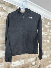 The North Face Youth Large Gray Full Zip Fleece Jacket Teen Unisex L/G 12