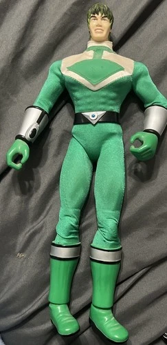Power Rangers Time Force Talking Ultra Ranger Green 12" Figure Bandai 2001 VTG