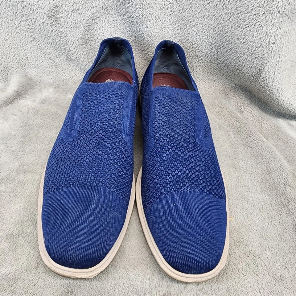 Zapatos mocasines sin cordones Mark Nason para hombre talla 11 azul marino de punto Foto 3 de 4