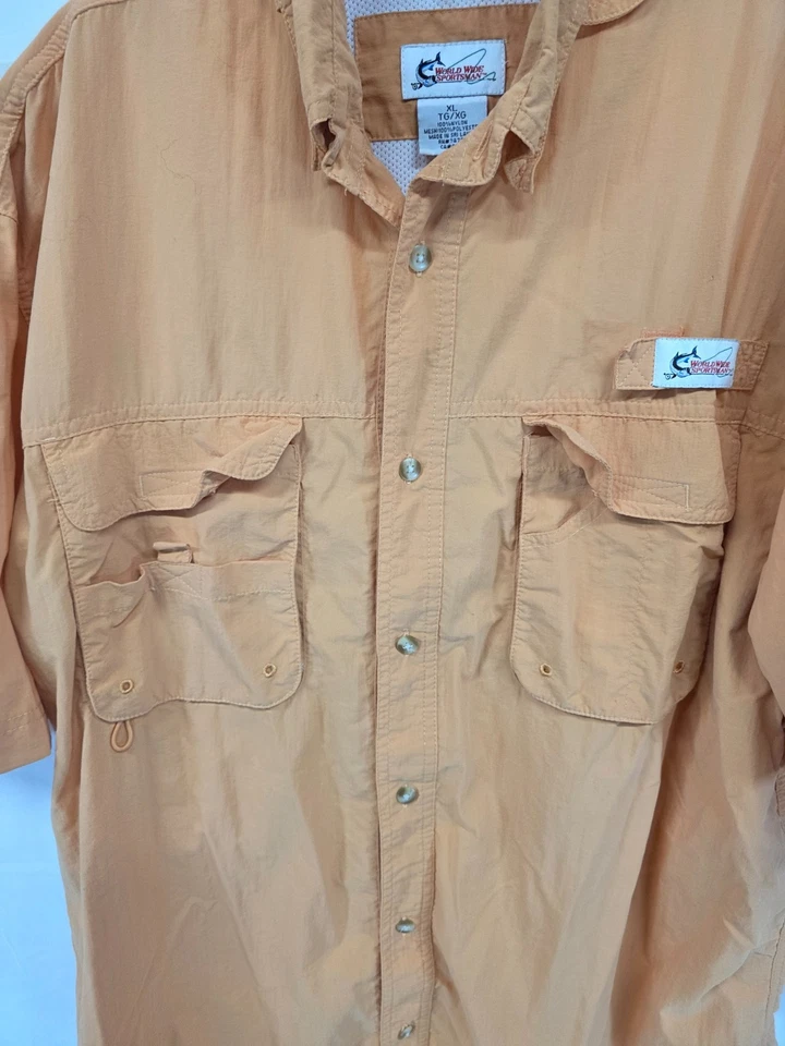 Camisa de pesca de manga corta World Wide Sportsman XL naranja pálido ventilada Foto 4 de 4