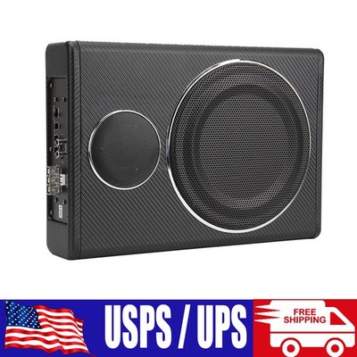 800W Slim Under-Seat Subwoofer Powered Car Truck Sub with Amplifier