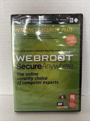 WEBROOT SecureAnywhere Internet Security Plus (DVD, 2012) 13DVDS2US NEW IN BOX